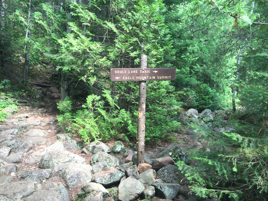 Brule Lake Trail and Eagle Mountain Trail Intersection